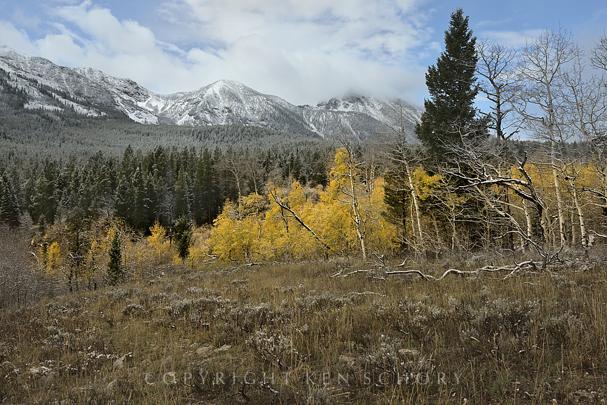 Red Rock Mountain in Snow, from Freemont County, Idaho